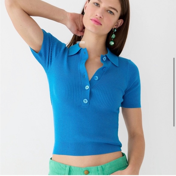 J. Crew Ivory Ribbed Polo - Picture 4 of 8